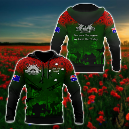 Premium Unisex Hoodie Remember Anzac Day ML