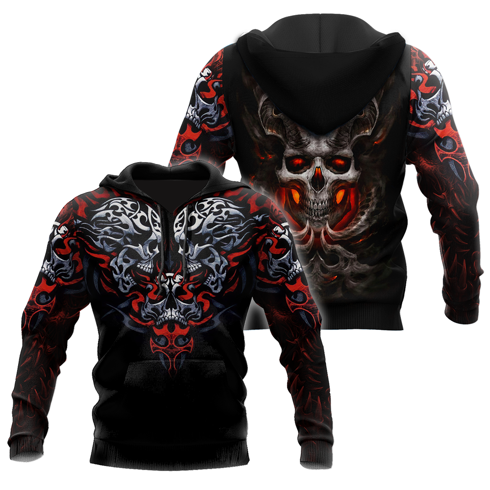 Premium Unisex All Over Printed Confronting Skulls Shirts MEI
