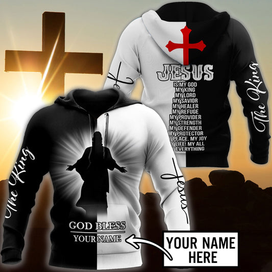 Premium Christian Jesus Personalized Name 3D All Over Printed Unisex Shirts - Amaze Style™-Apparel