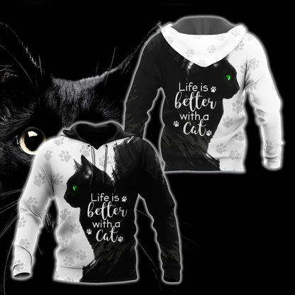 Black Cat 3D All Over Printed Shirts