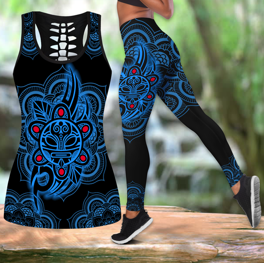 Puerto Rico Combo Hollow Tank Top And Legging  Outfit