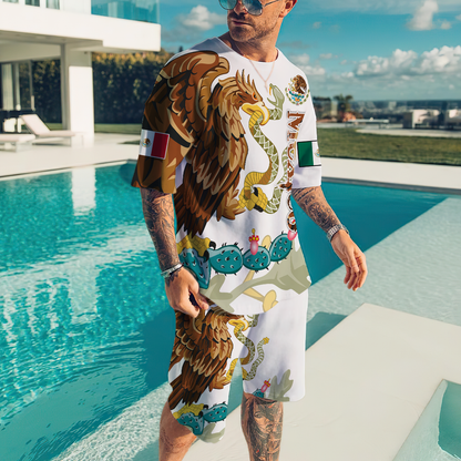 Mexico Combo T-shirt and Short 3D All Over Printed