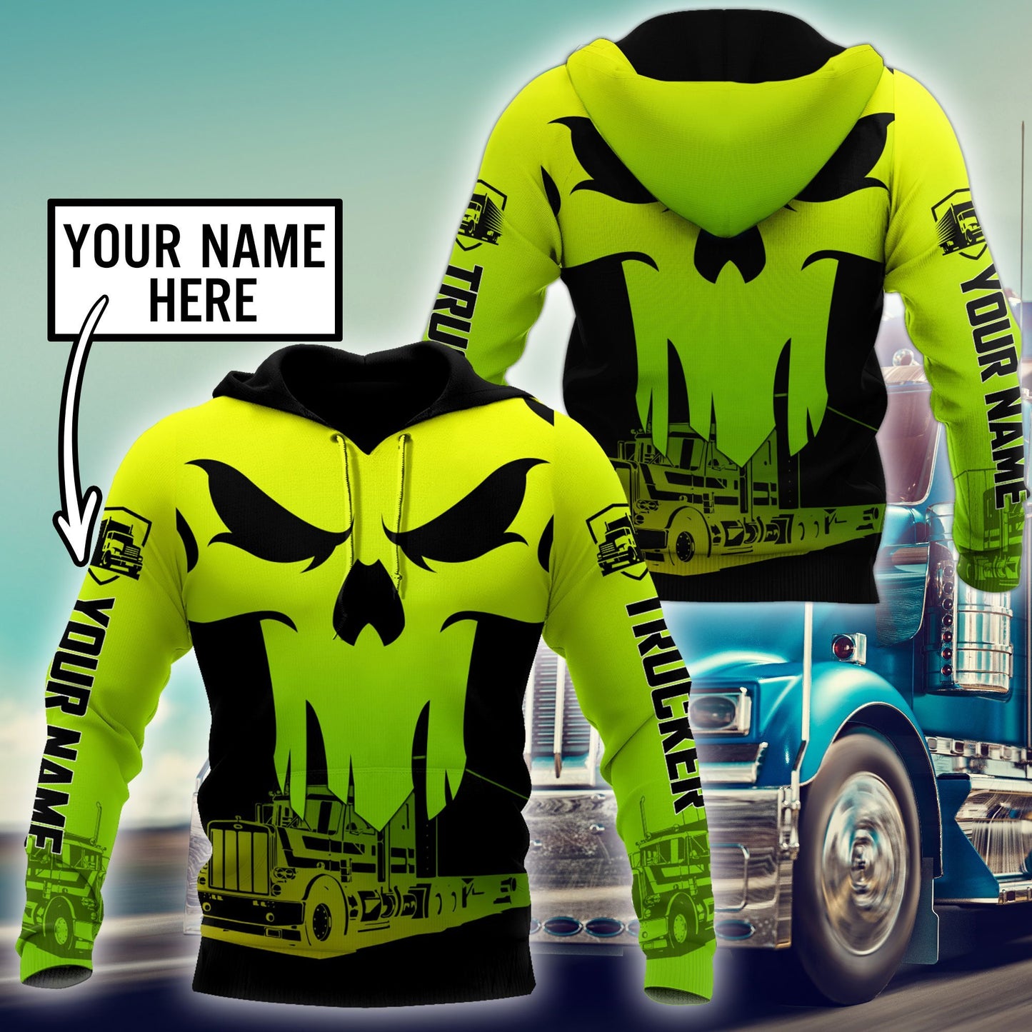 3D All Over Printed Truck Lover  Unisex Shirts Personalized Name XT