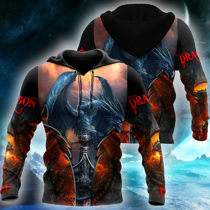 Premium Blue Dragon All Over Printed Shirts For Men And Women MEI