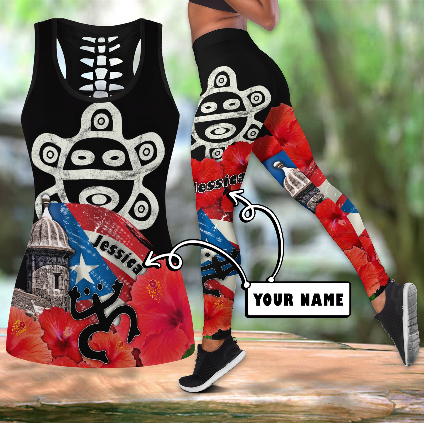 Customize Name Puerto Rico Combo Outfit