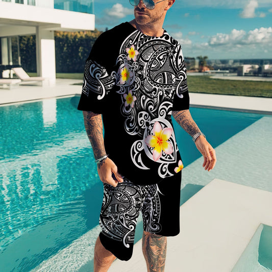 Polynesia No 3 Combo T Shirt Broad Short Polynesian Tattoo
