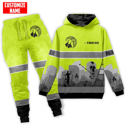 Tmarctee Customized Name House Painter 3D All Over Printed Combo Hoodie + Sweatpant HP35 TNA04112105