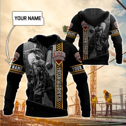 Personalized Ironworker 3D All Over Printed Unisex Hoodie
