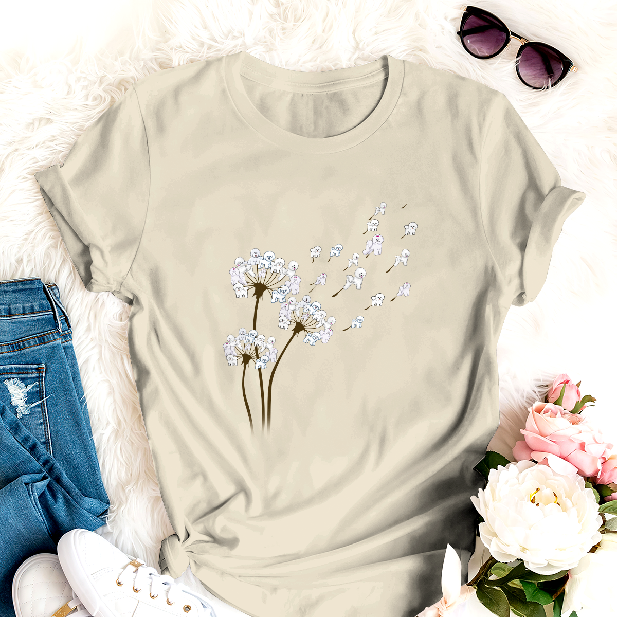 Bichon Dandelion Flower Special Amazing Gift For Dog Lover