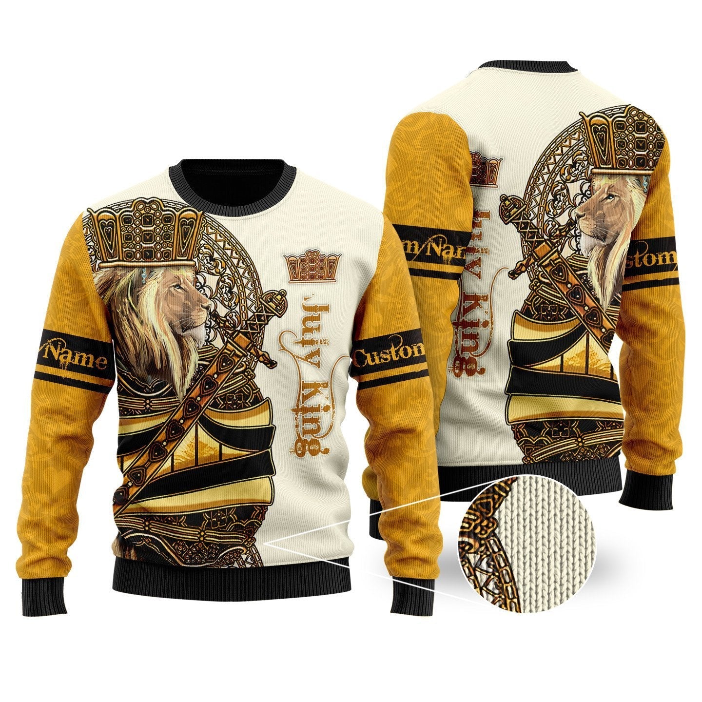 Custom Name July King Lion 3D All Over Printed Unisex Shirts