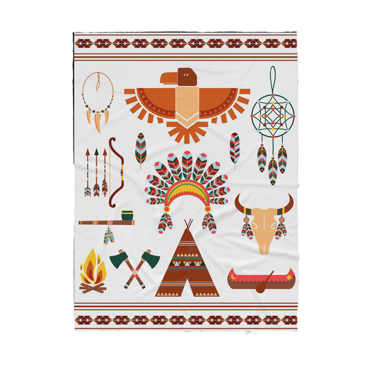 Native American Sherpa Blanket