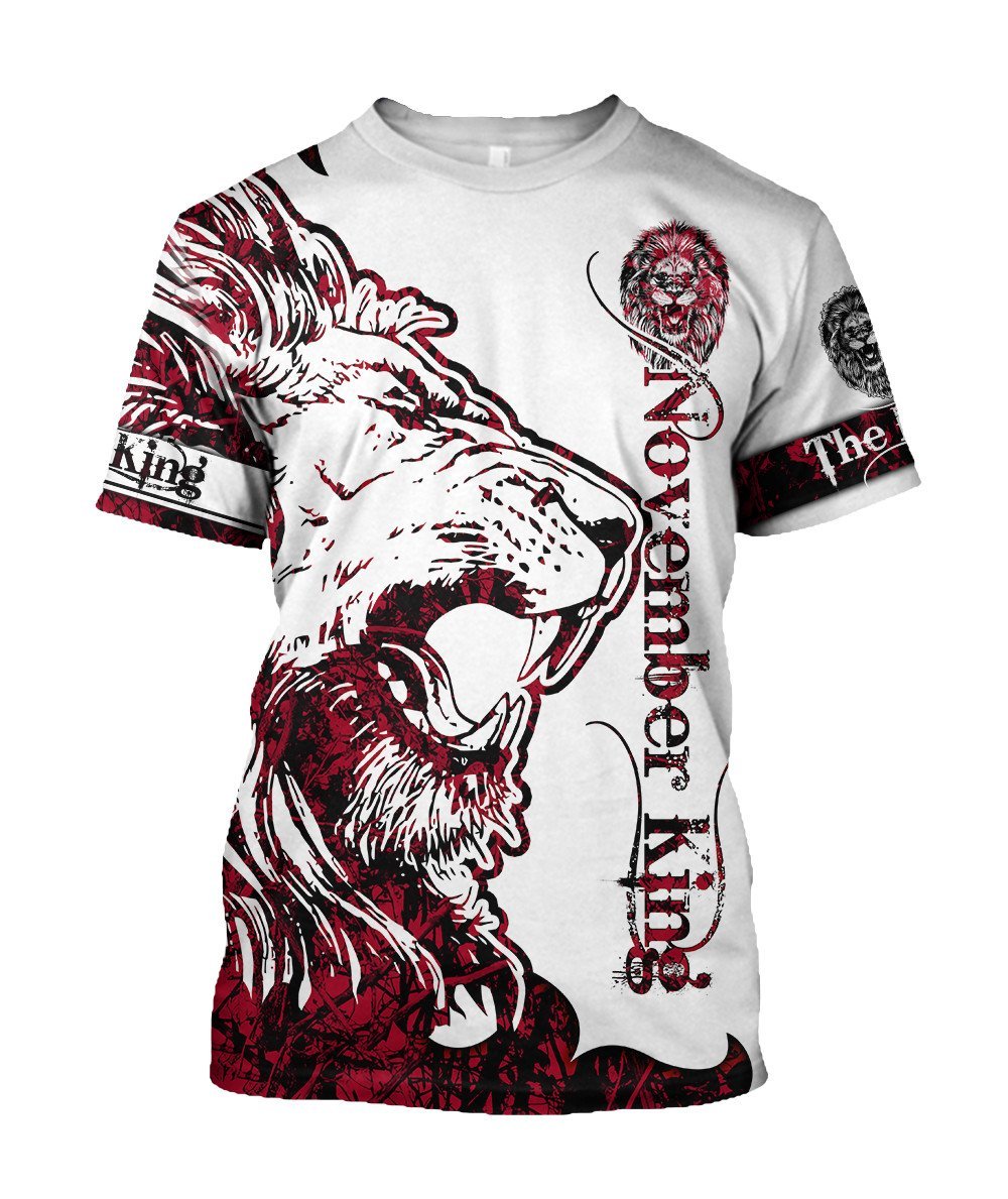 November King Lion 3D All Over Printed Unisex Shirts