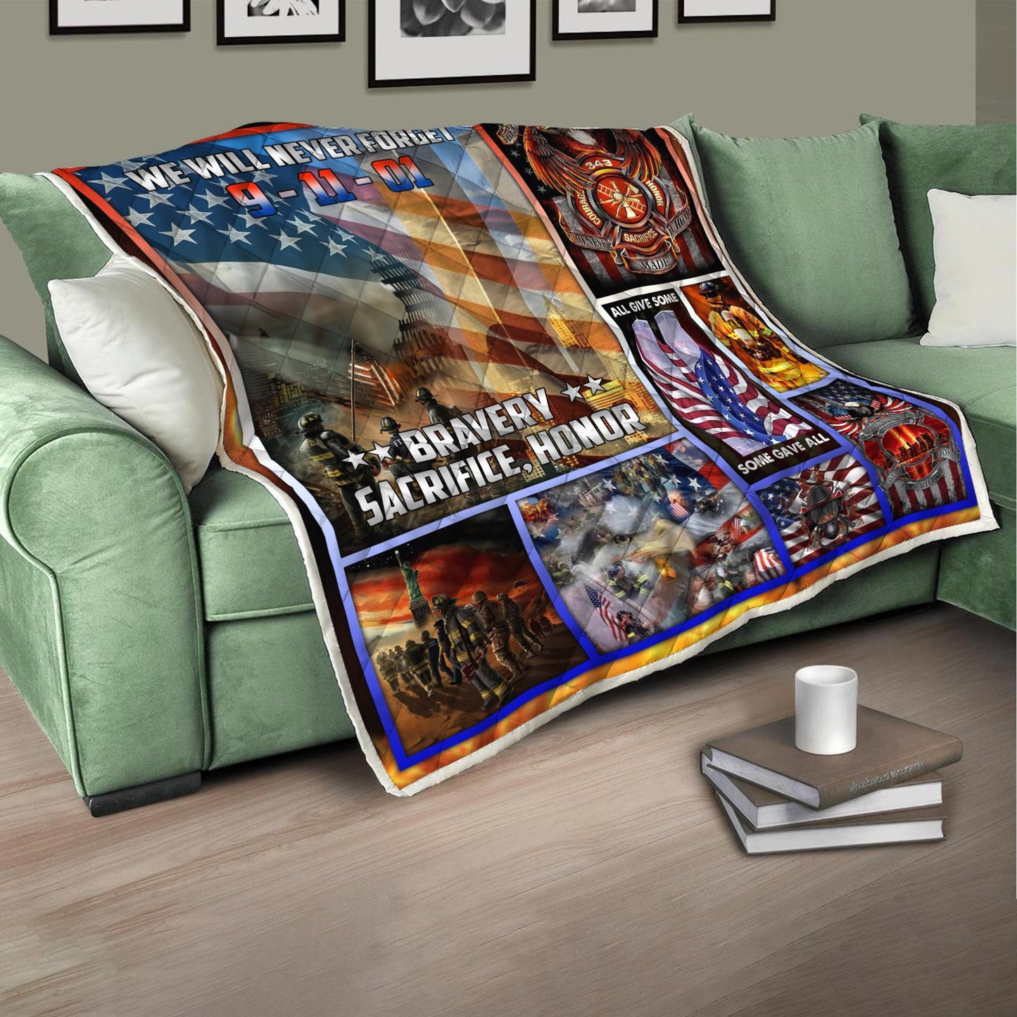 We Will Never Forget Quilt Blanket