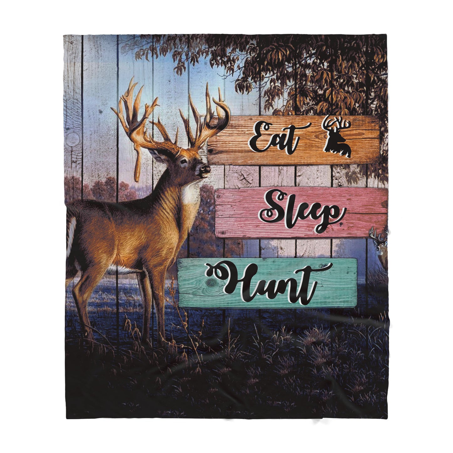 Deer Hunting Sherpa Blanket TT