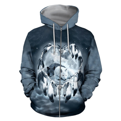 Wolf Native American 3D All Over Printed Unisex Shirts