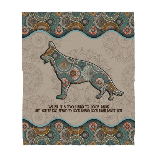 Custom Blanket German Shepherd - Gift for Christmas - Sherpa Blanket DL