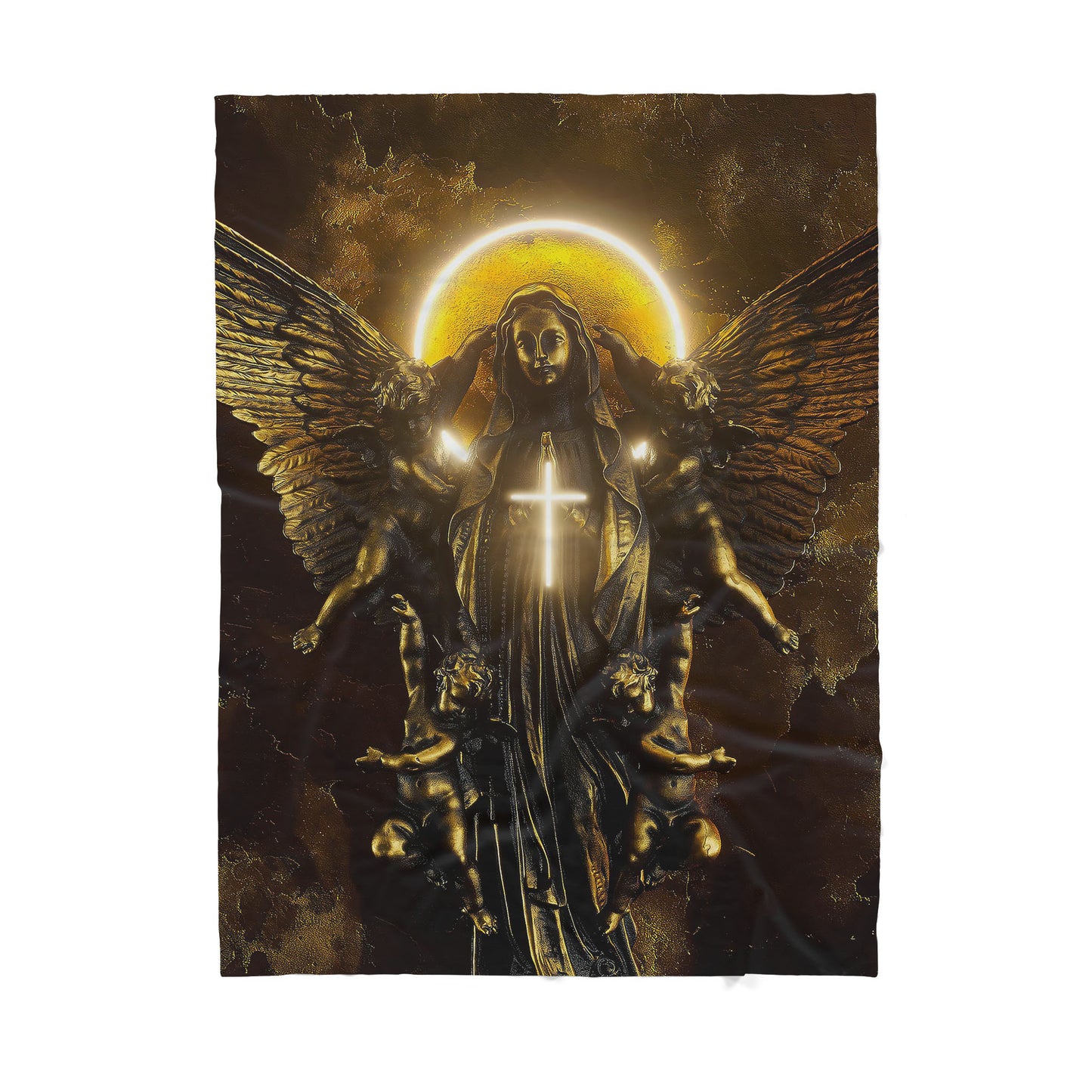 Premium Christian Jesus memento mori style blanket - Best gift for Christian - sherpa blanket TT