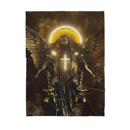Premium Christian Jesus memento mori style blanket - Best gift for Christian - sherpa blanket TT