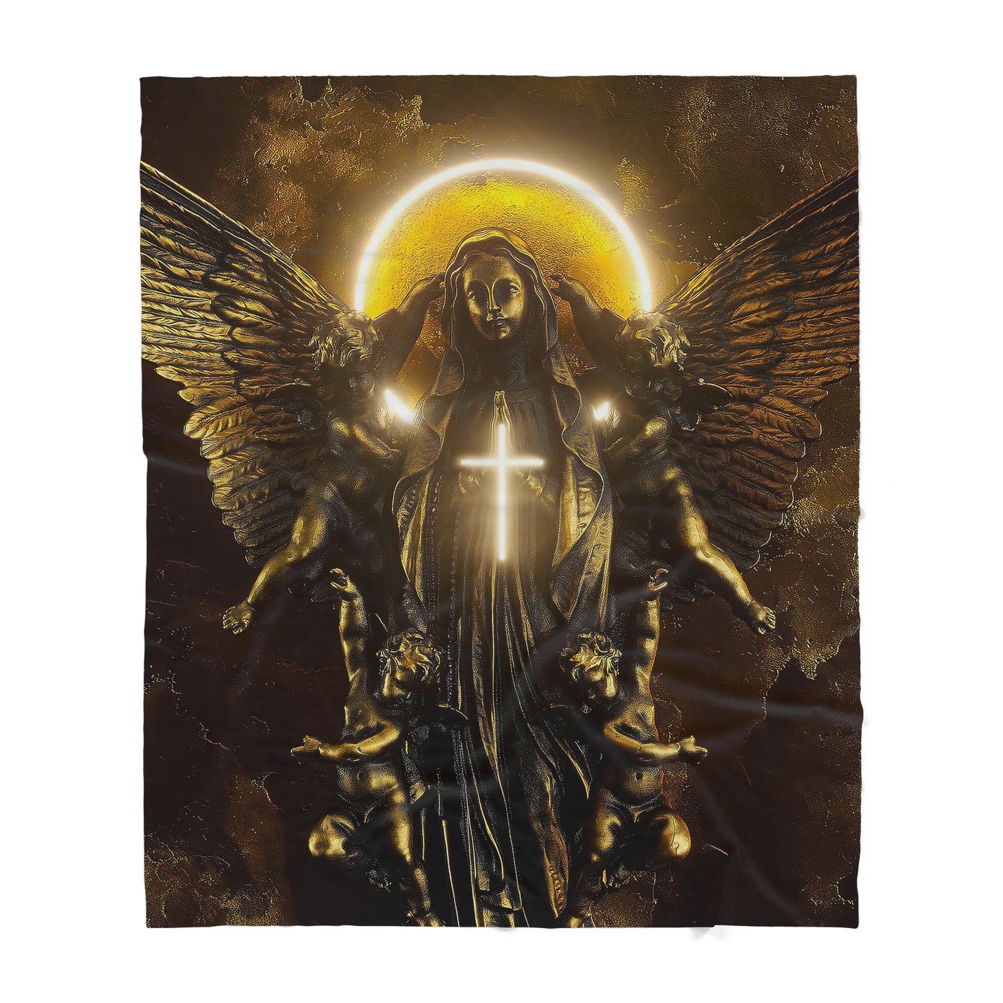 Premium Christian Jesus memento mori style blanket - Best gift for Christian - sherpa blanket TT