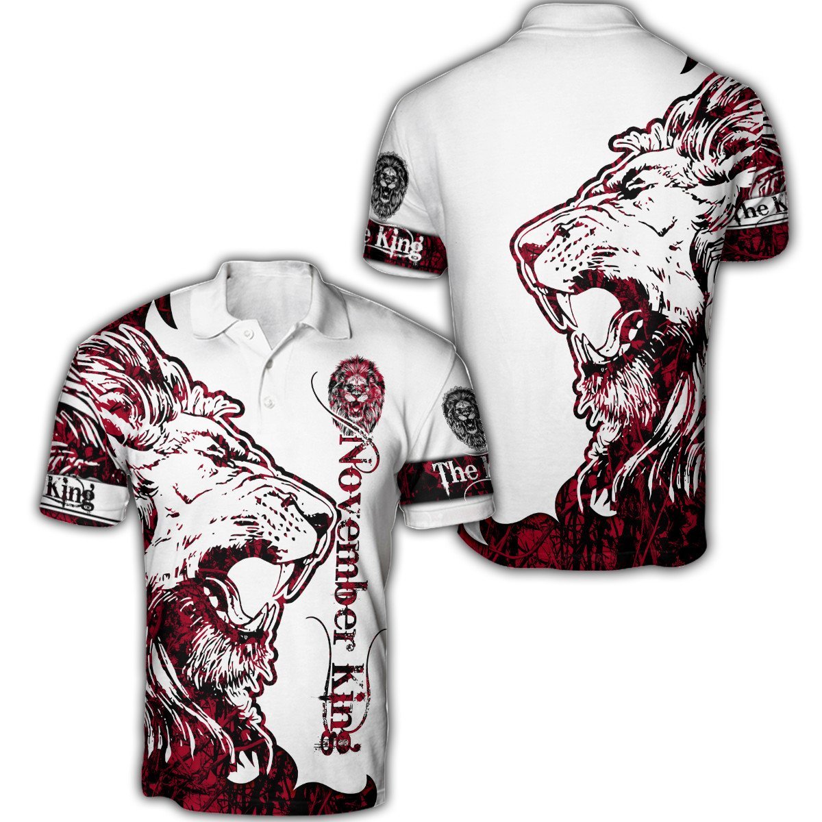 November King Lion 3D All Over Printed Unisex Shirts
