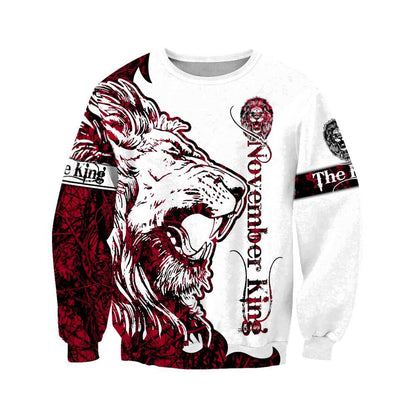 November King Lion 3D All Over Printed Unisex Shirts