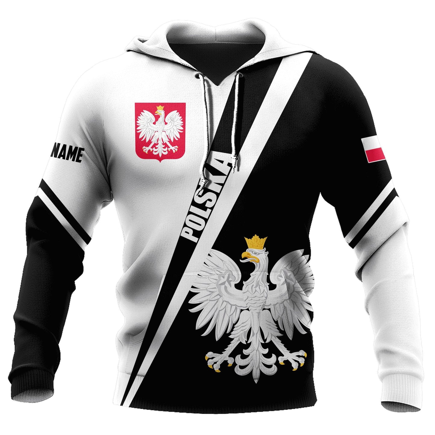 Personalized Polska 3D All Over Printed Unisex Hoodie