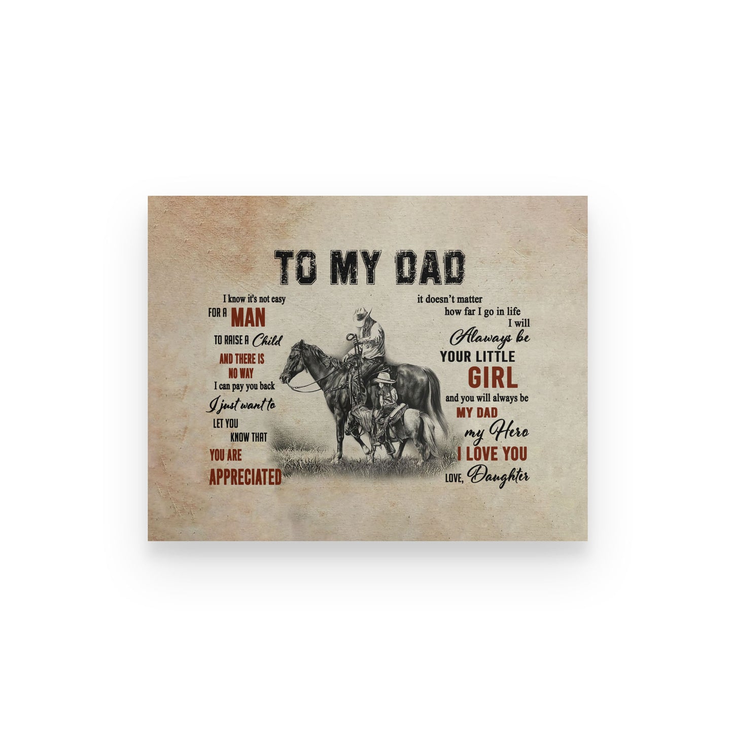 Family Canvas-To My Dad Hunting TA