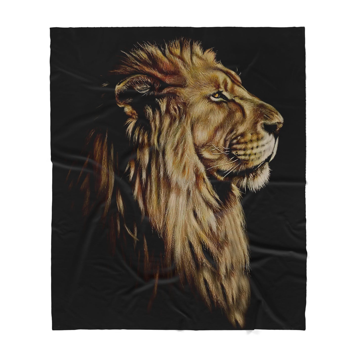 Lion Portrait - Sherpa Blanket TP