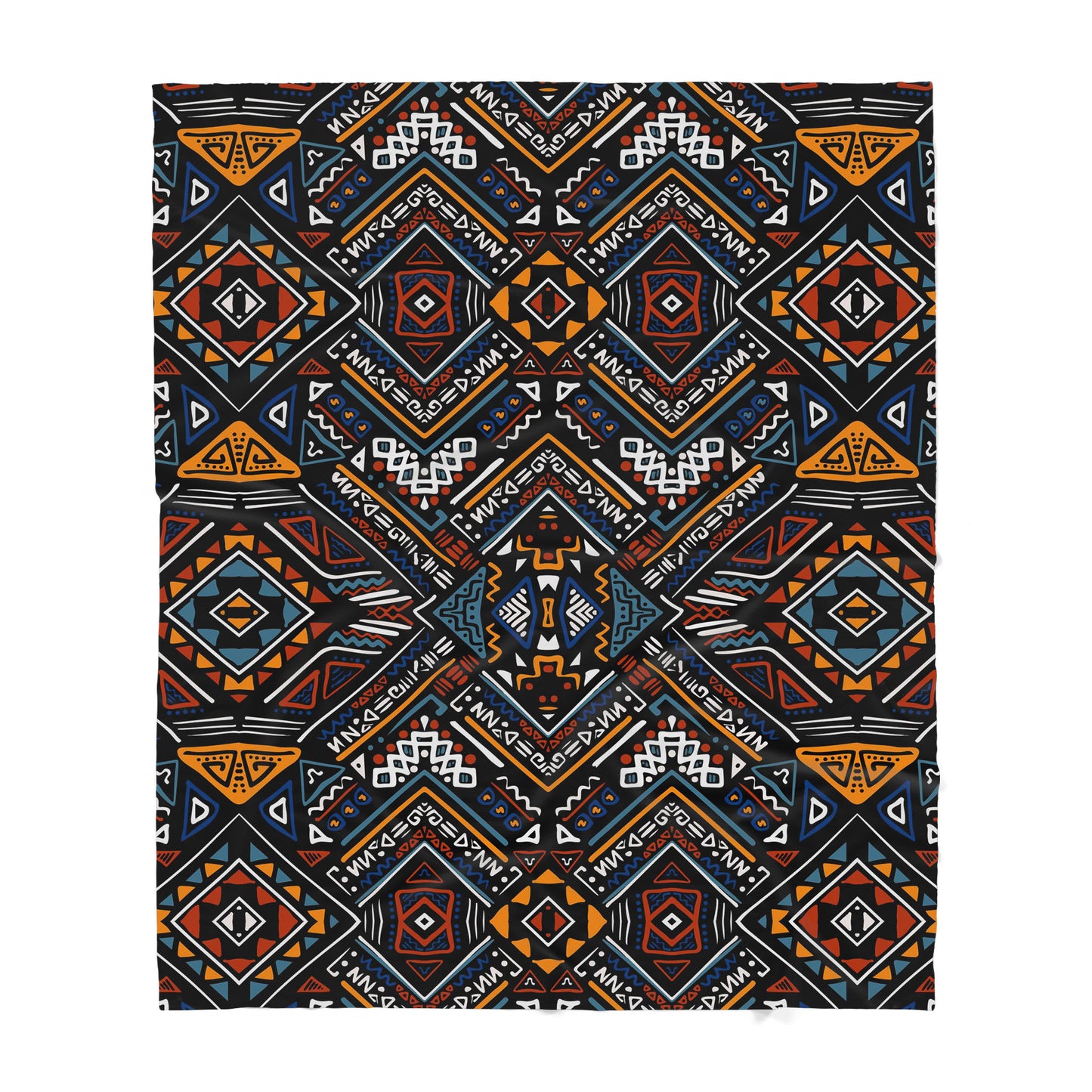 Custom Blanket - African Pattern - Deluxe Sherpa Blanket ML