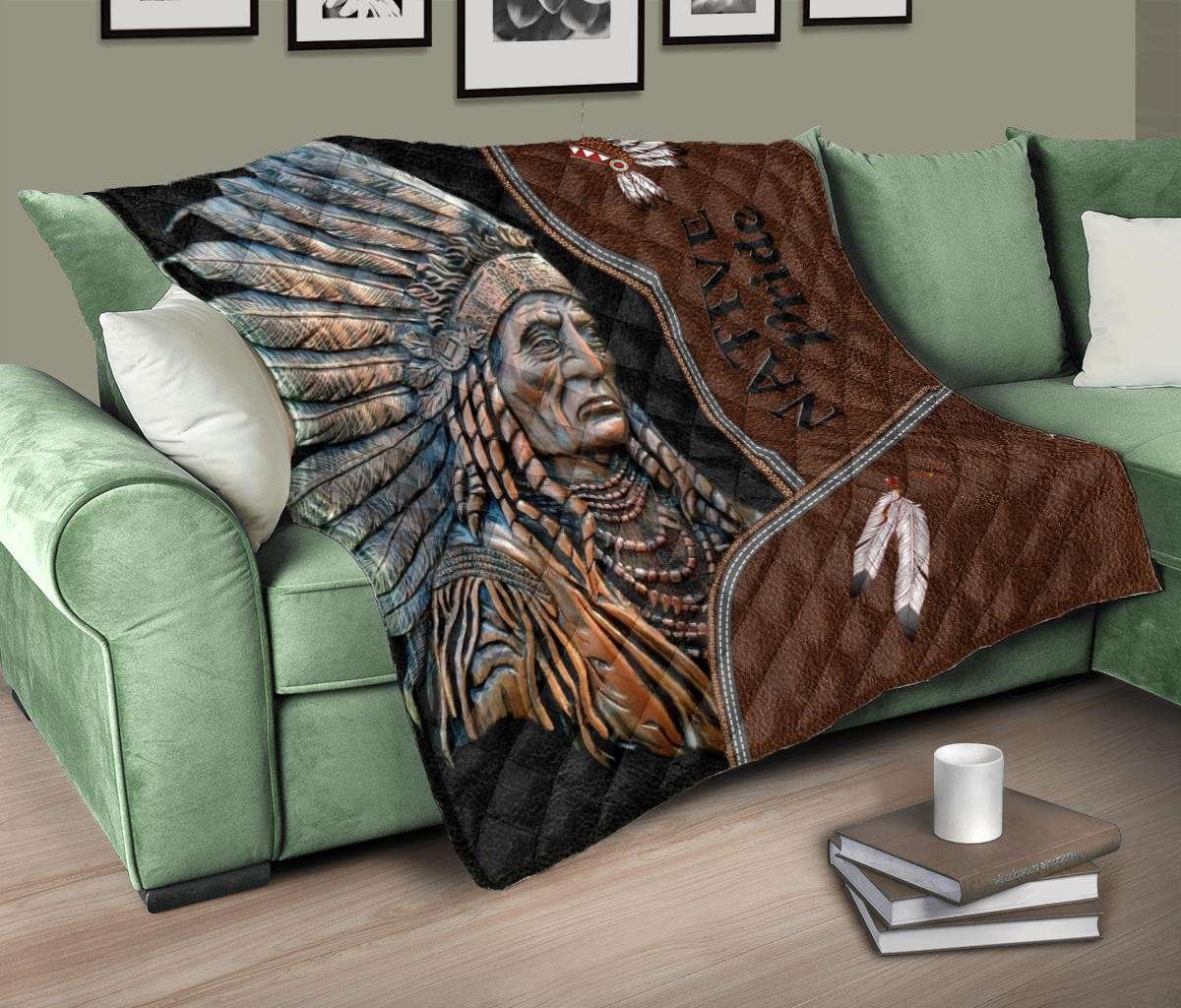 Native American 3D All Over Printed Quilt
