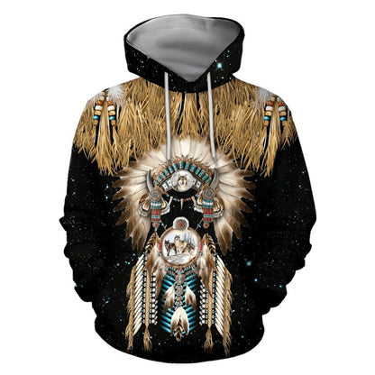 Wolf Native American 3D All Over Printed Unisex Shirts