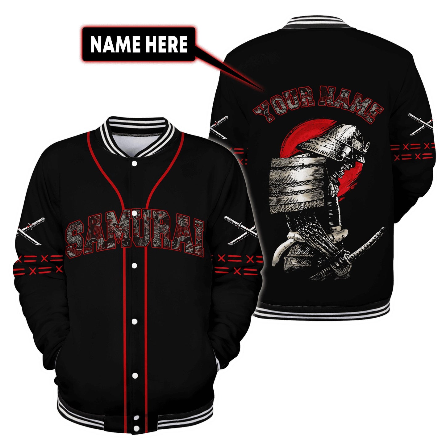 Custom Name Samurai 3D All Over Printed Unisex Shirts