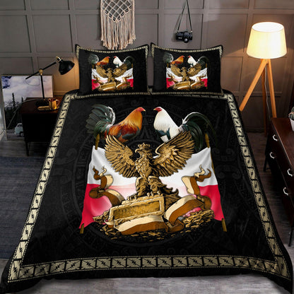 Premium Polska Rooster 3D all over printed Bedding Set