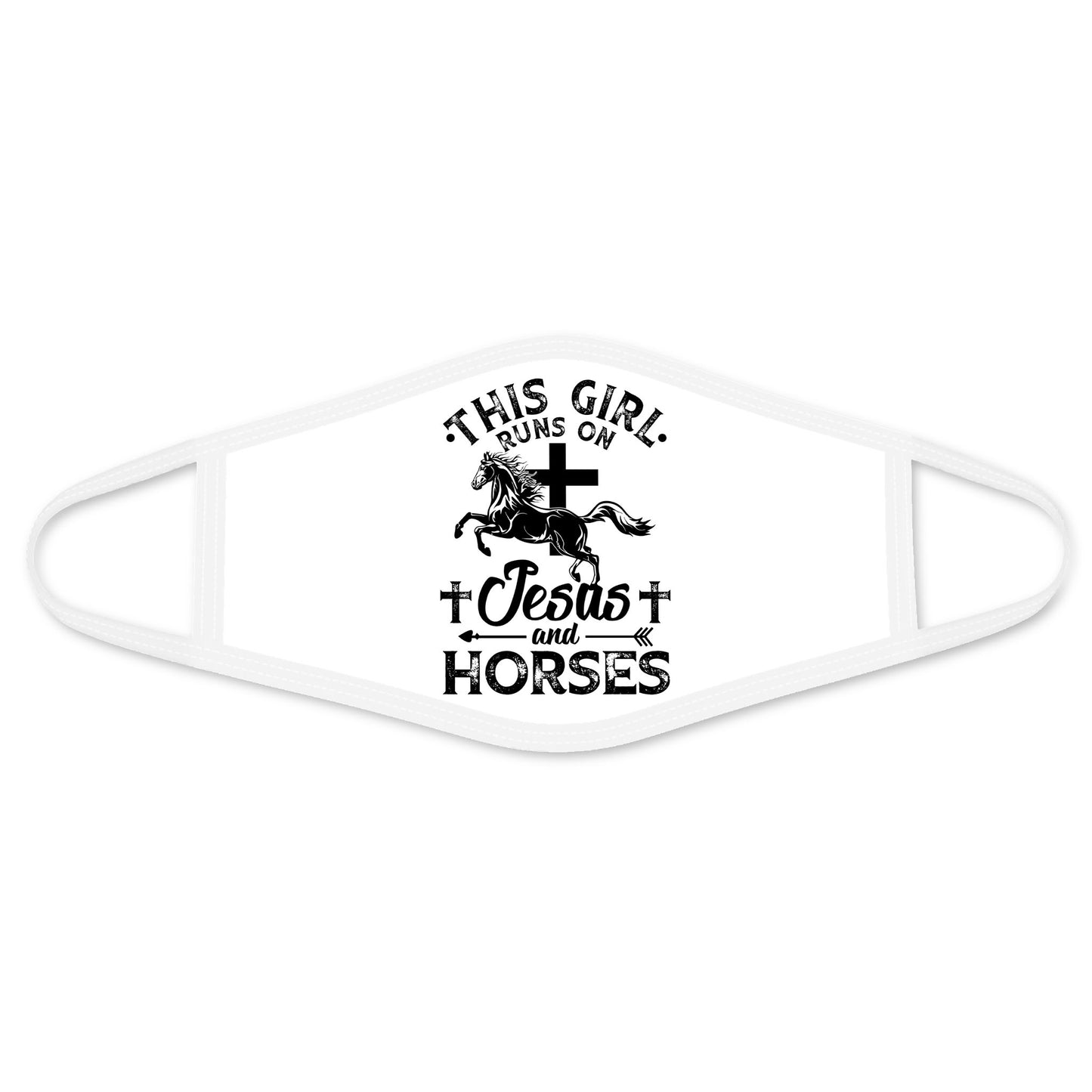 Horse Face Mask White MEI