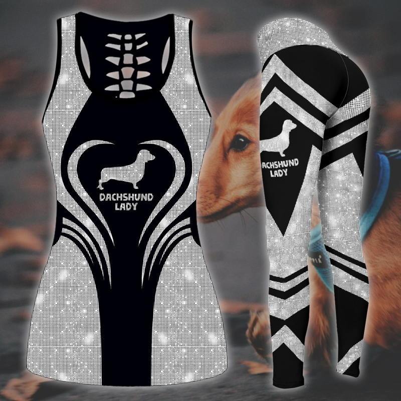 Dachshund Lady Combo Tank + Legging TA032437 - Amaze Style™-Apparel