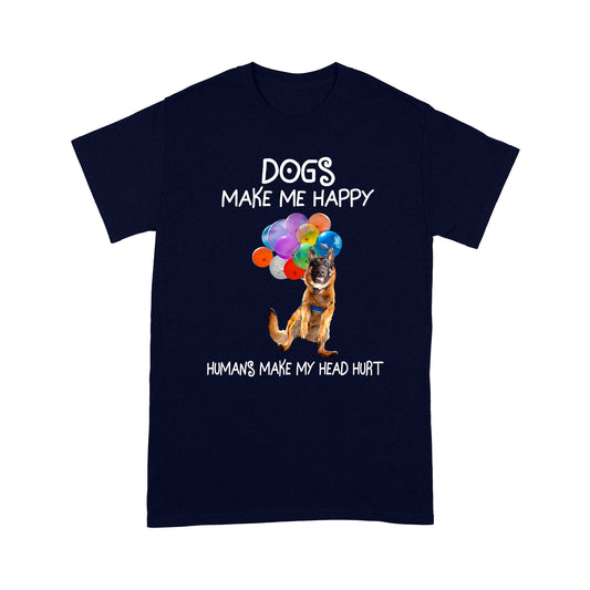 Dogs Make Me Happy T shirt TP