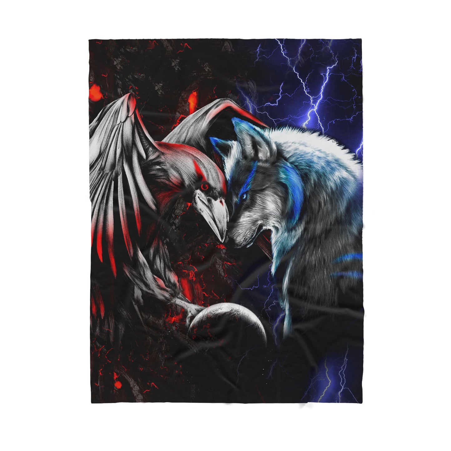 Custom Blanket Dragon and Raven - Gift For My Family - Sherpa Blanket HG
