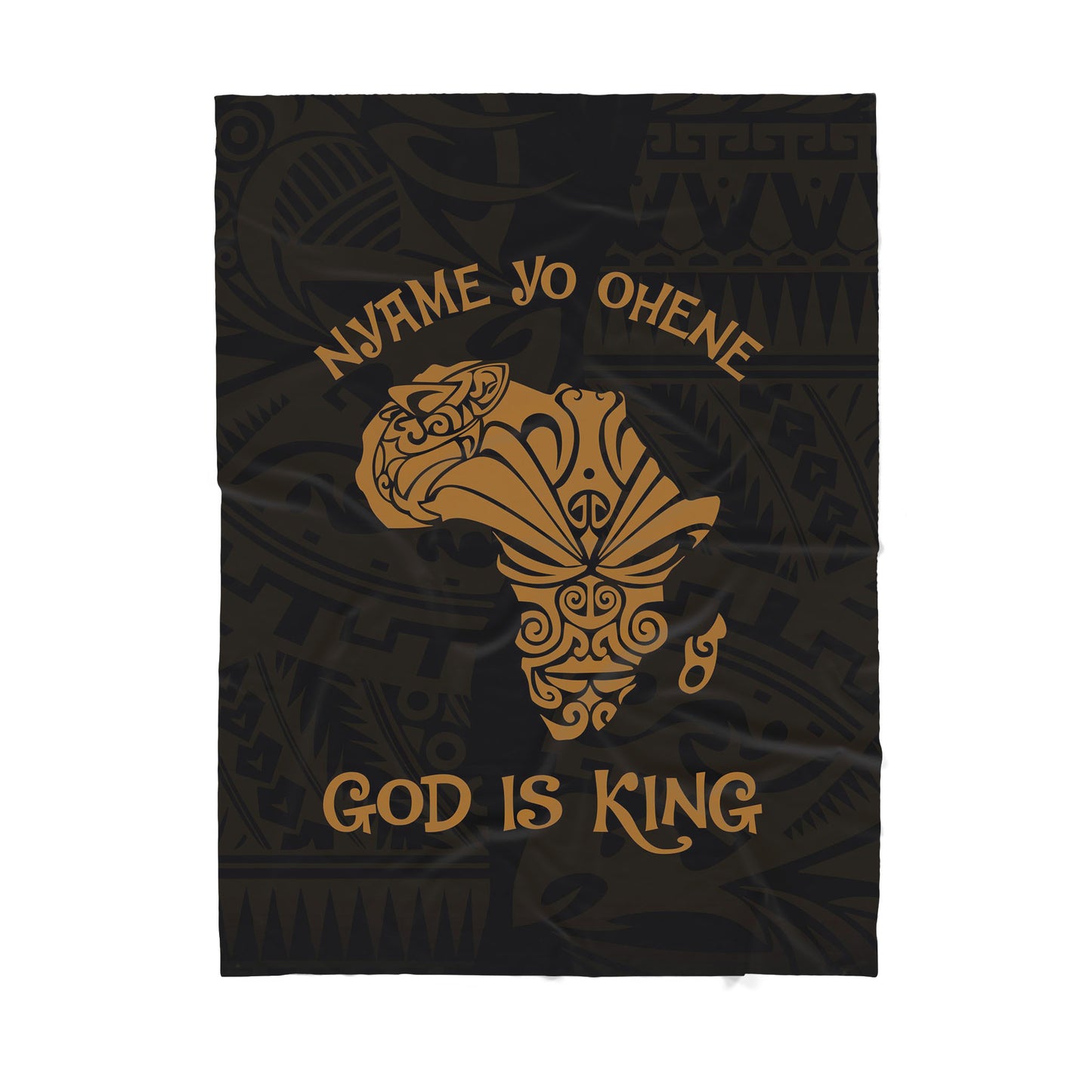 Custom Blanket - African Map DNA - Deluxe Sherpa Blanket ML