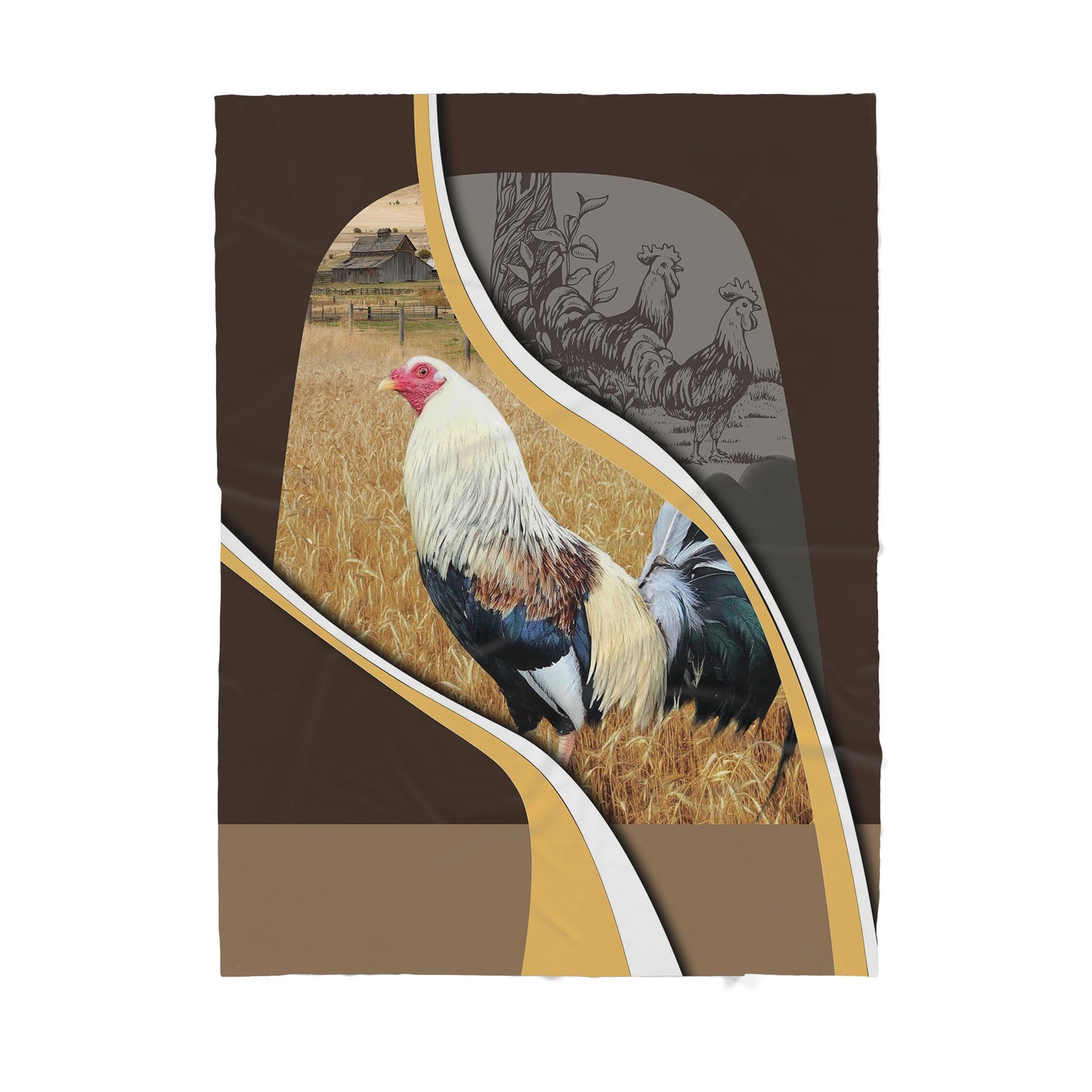 InfiniteStore 3D Printed Rooster Sherpa Blanket ML