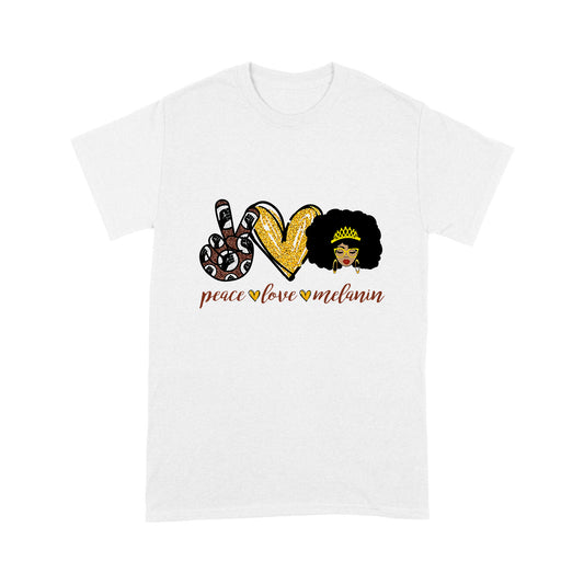 Peace Love Melanin Black Girl T-shirt MEI