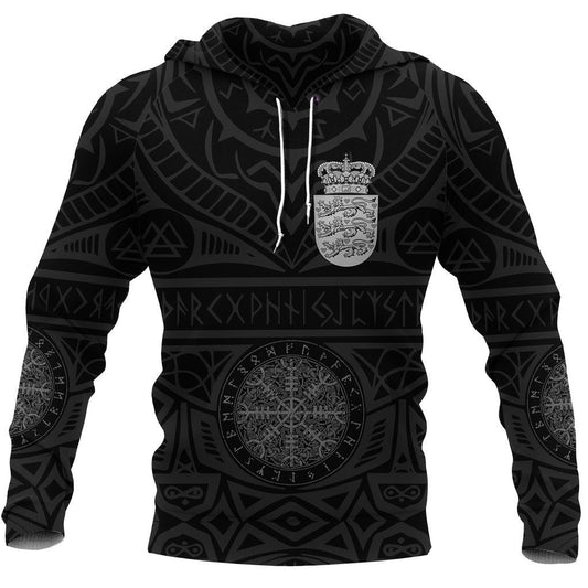 Denmark Vikings Tattoo Hoodie - Amaze Style™-Apparel