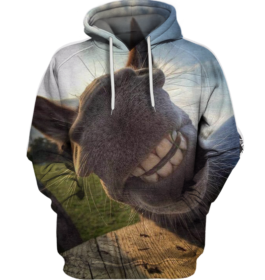 3D All Over Print Donkey Face Shirt-Apparel-6teenth World-Hoodie-S-Vibe Cosy™