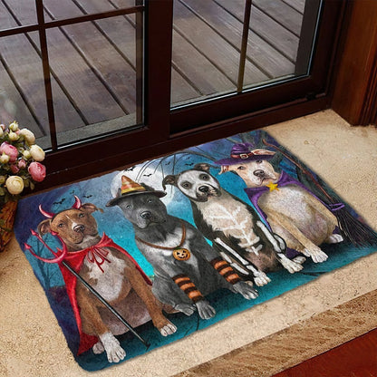 Pit Bull Halloween Doormat