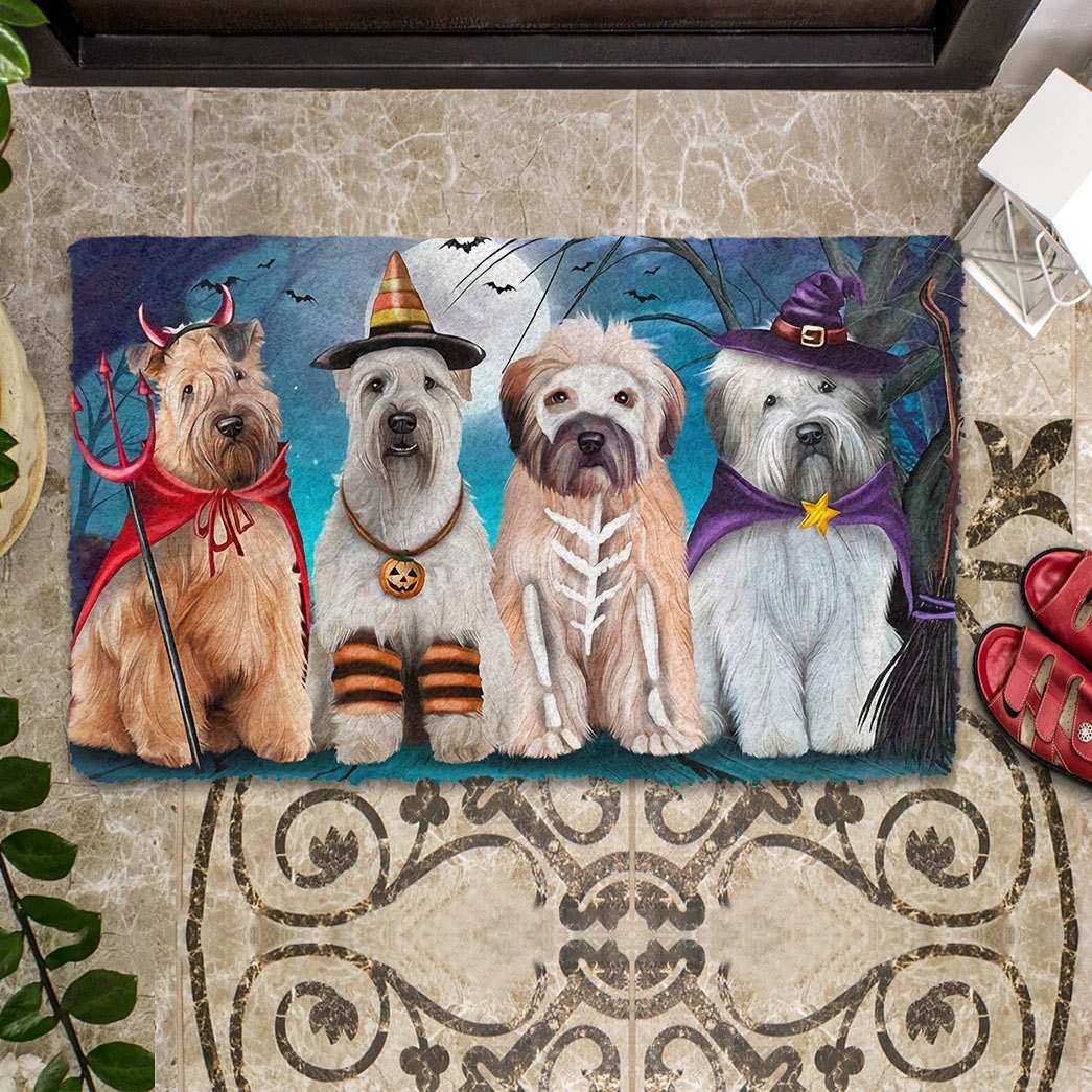 Wheaten Terriers Dog Halloween Doormat