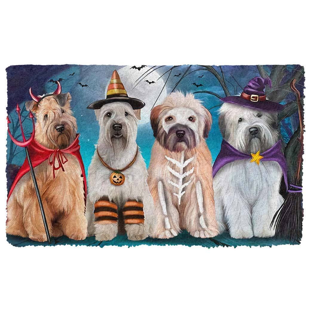 Wheaten Terriers Dog Halloween Doormat