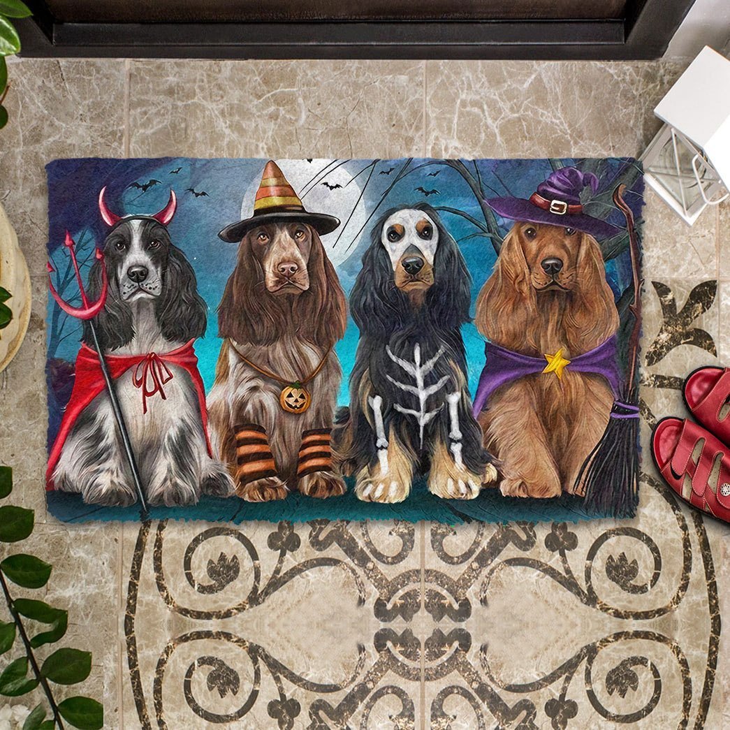 Cocker Spaniel Dog Halloween Doormat