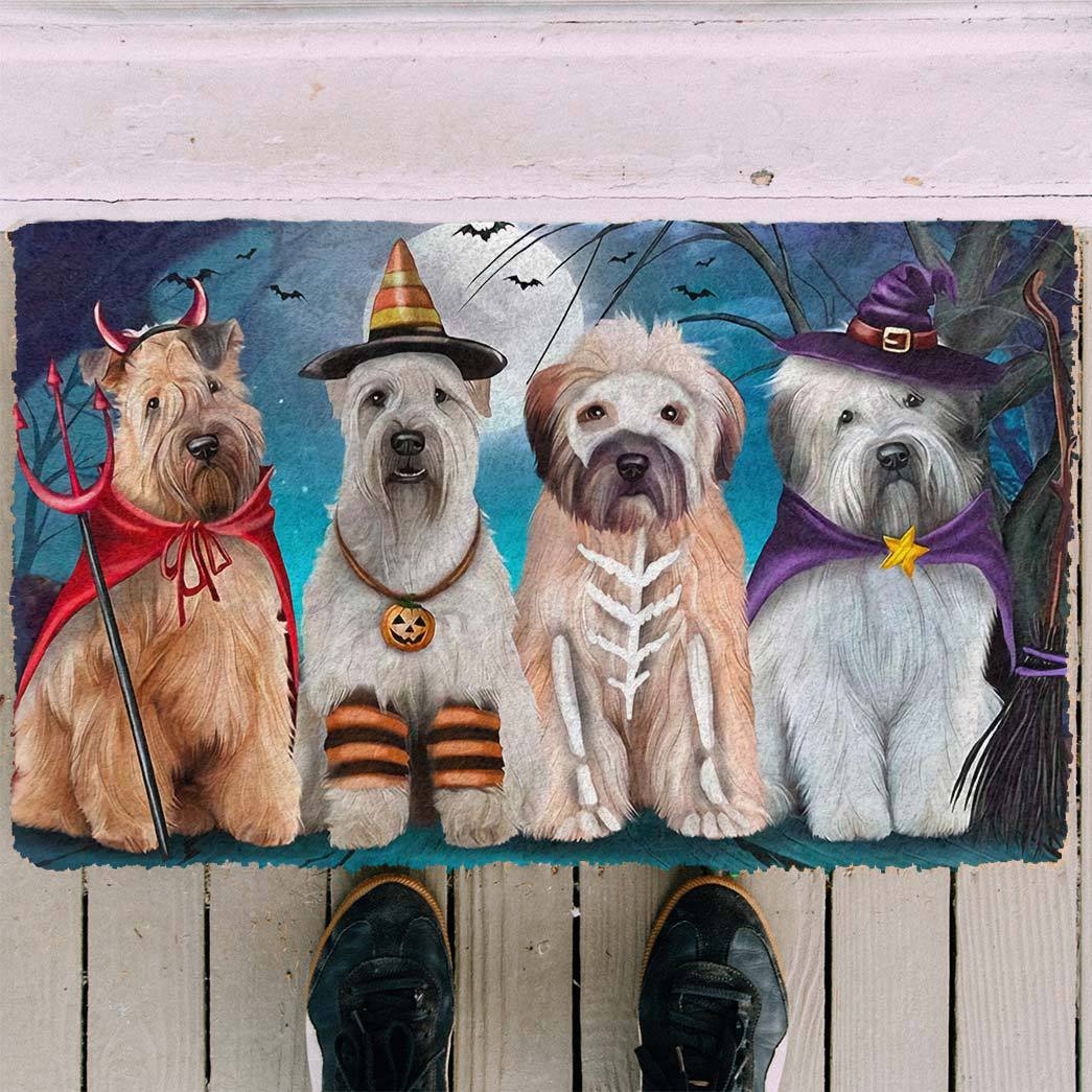 Wheaten Terriers Dog Halloween Doormat