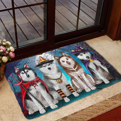 Premium Husky Halloween Doormat