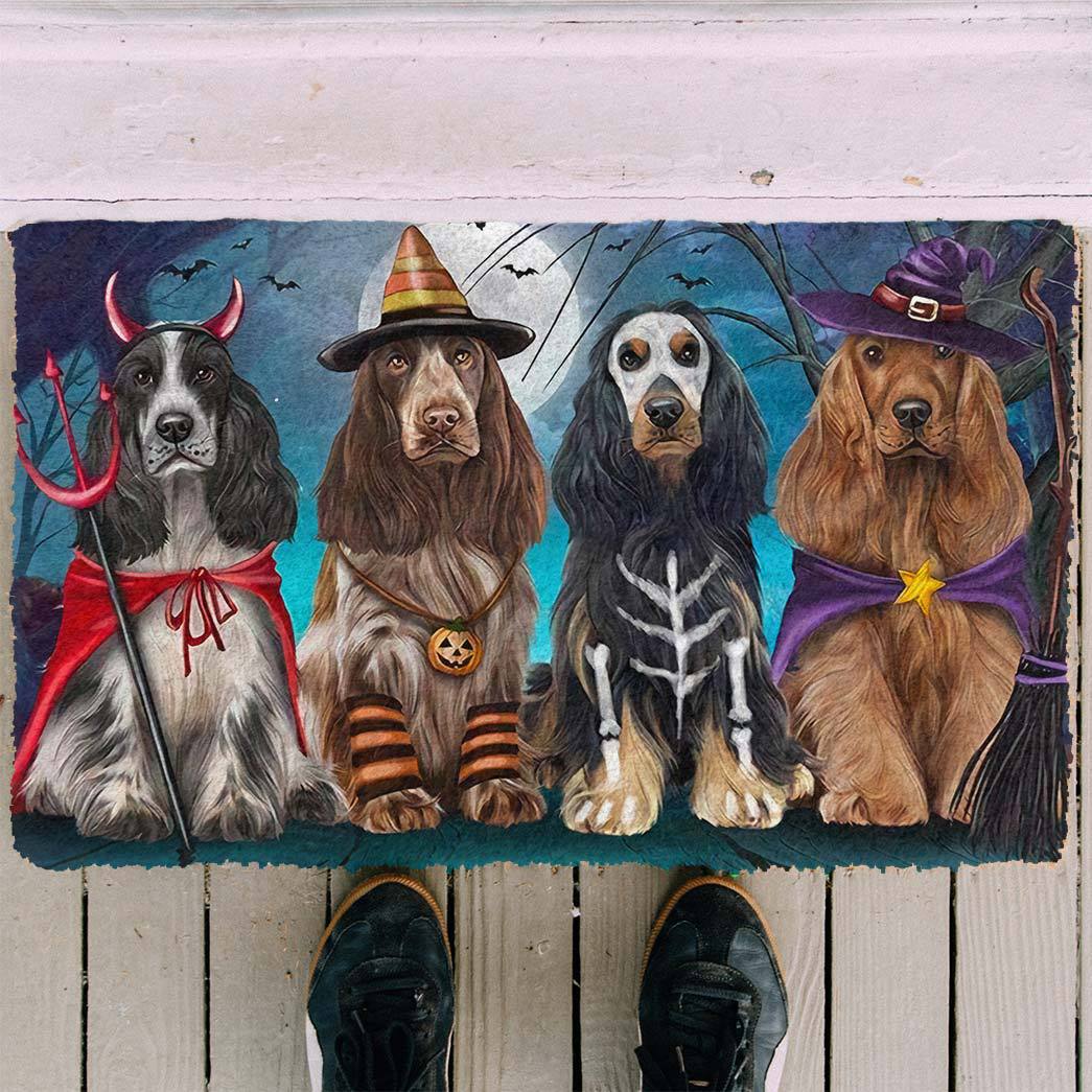 Cocker Spaniel Dog Halloween Doormat