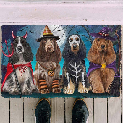 Cocker Spaniel Dog Halloween Doormat